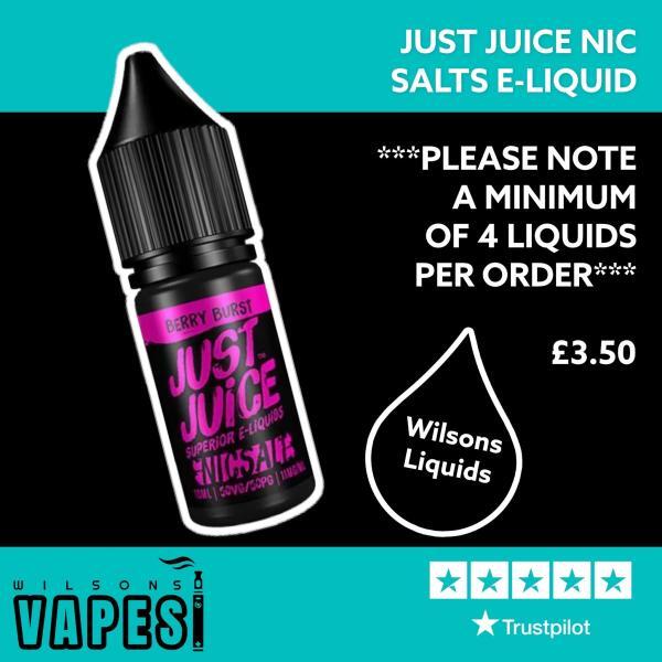 JUST JUICE NIC SALTS E-LIQUID